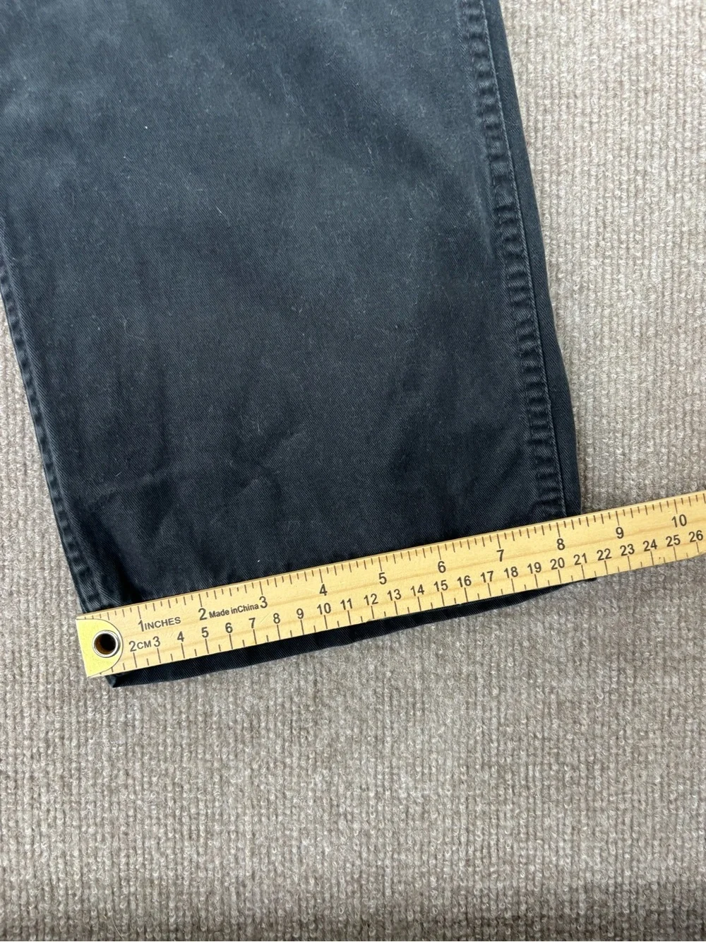 Carhartt Pants Mens 36x30 Black Relaxed Fit Canvas Carpenter Work B324-BLK